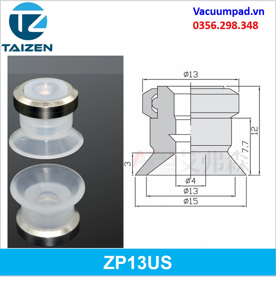 núm hút chân không ZP13US
